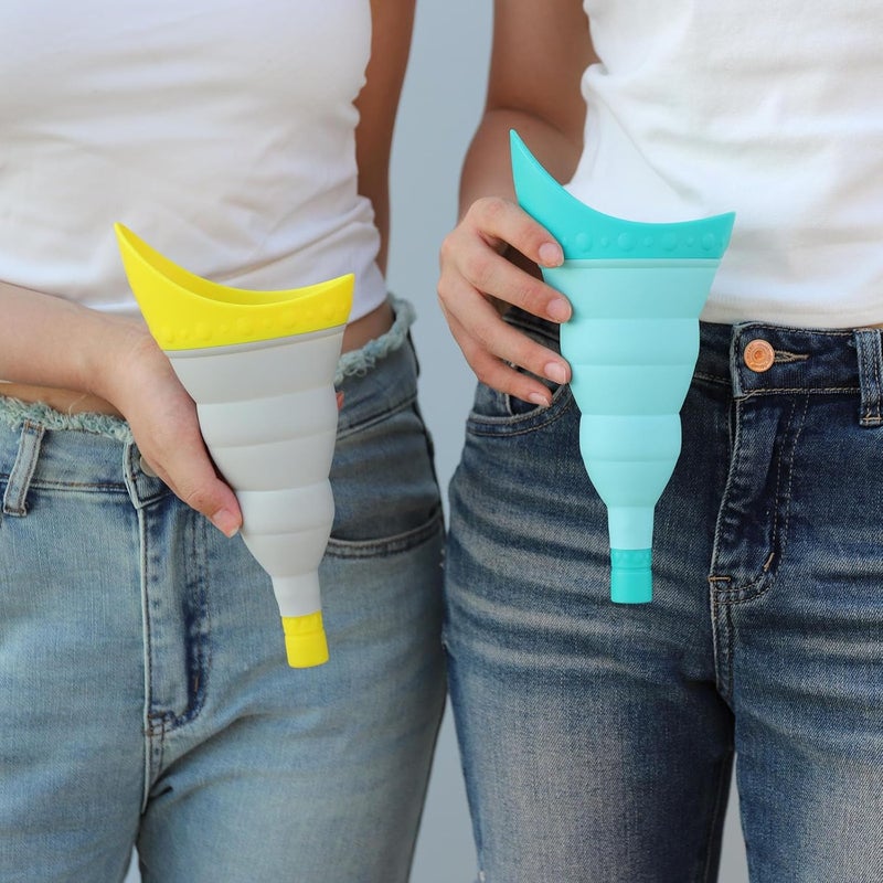 TRIPTIPS Pee Conch Foldable Female Urinal Device Portable Urinal for Women Pee Funnel for Women Travel, She Pee Cup for Women Stand to Pee Womens Urinal Funnel with Tube Case - Image 5